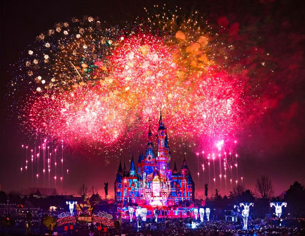 Fireworks over Shanghai Disney Resort